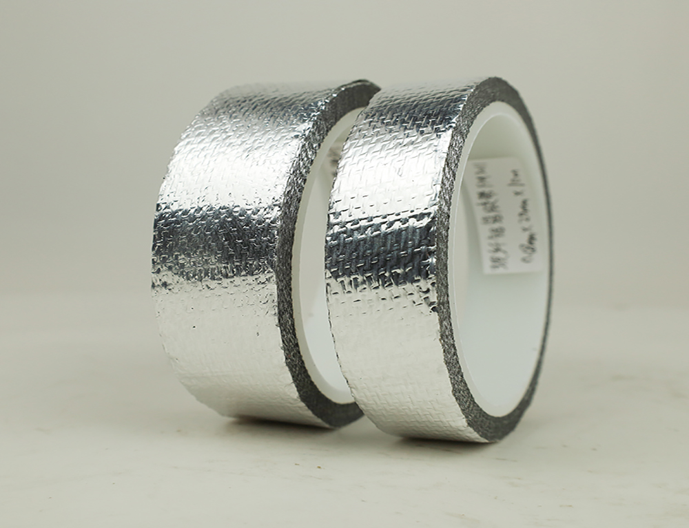 Silver white high temperature resistant flame retardant glass fiber aluminum foil tape